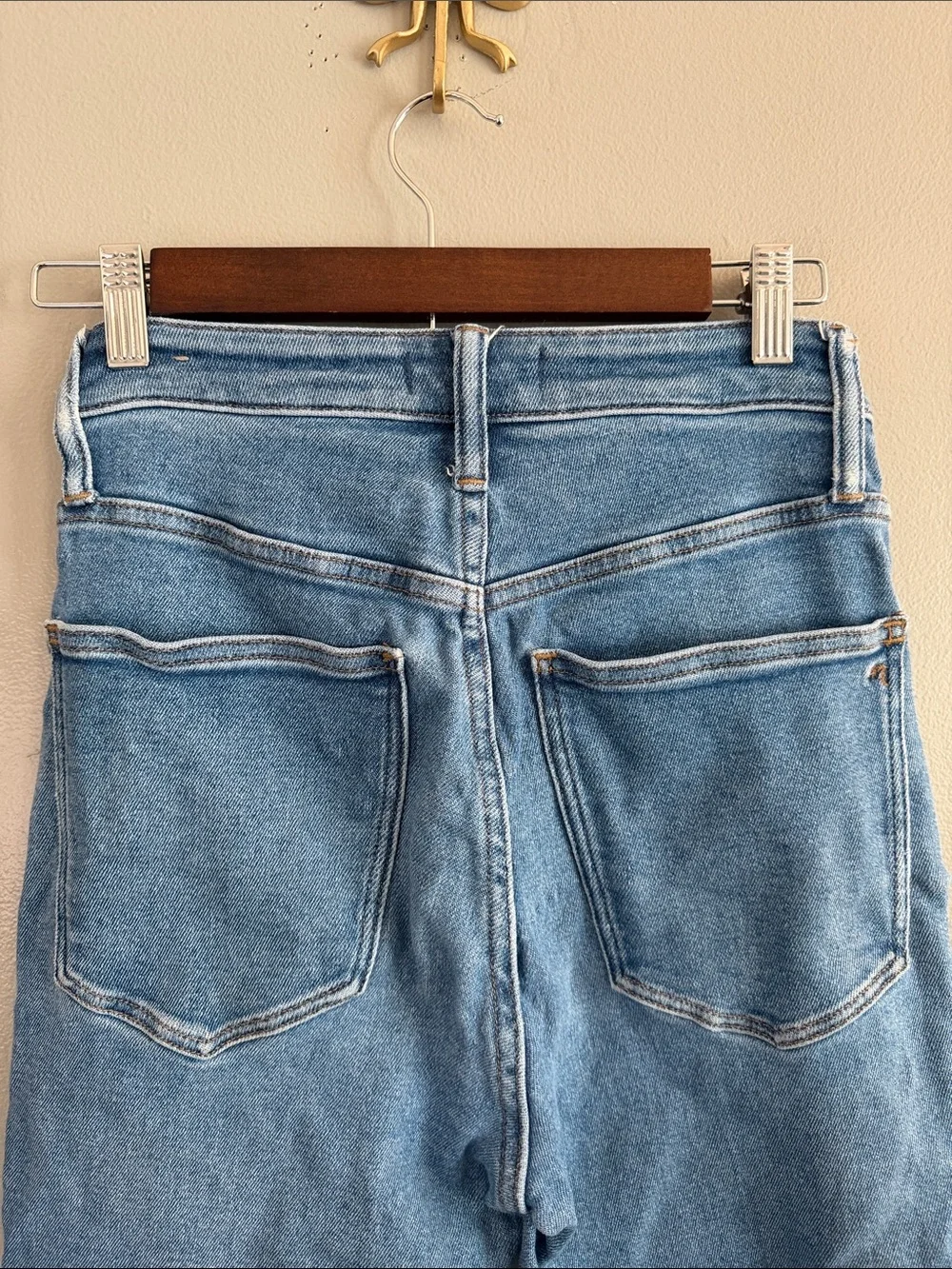 Madewell Curvy Stovepipe Jeans Size 27 Light Wash High Rise Straight Leg